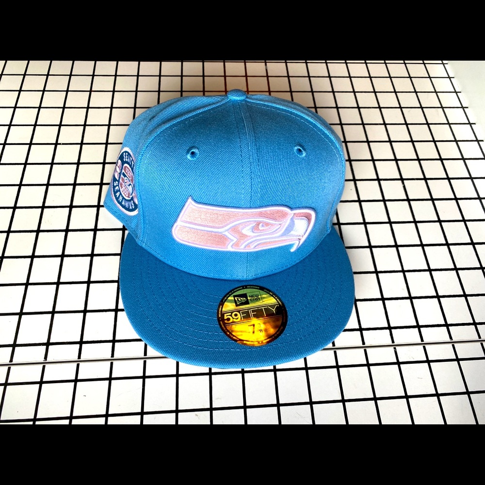 New Era Seattle Seahawks 7 3/8 cotton candy colored hat